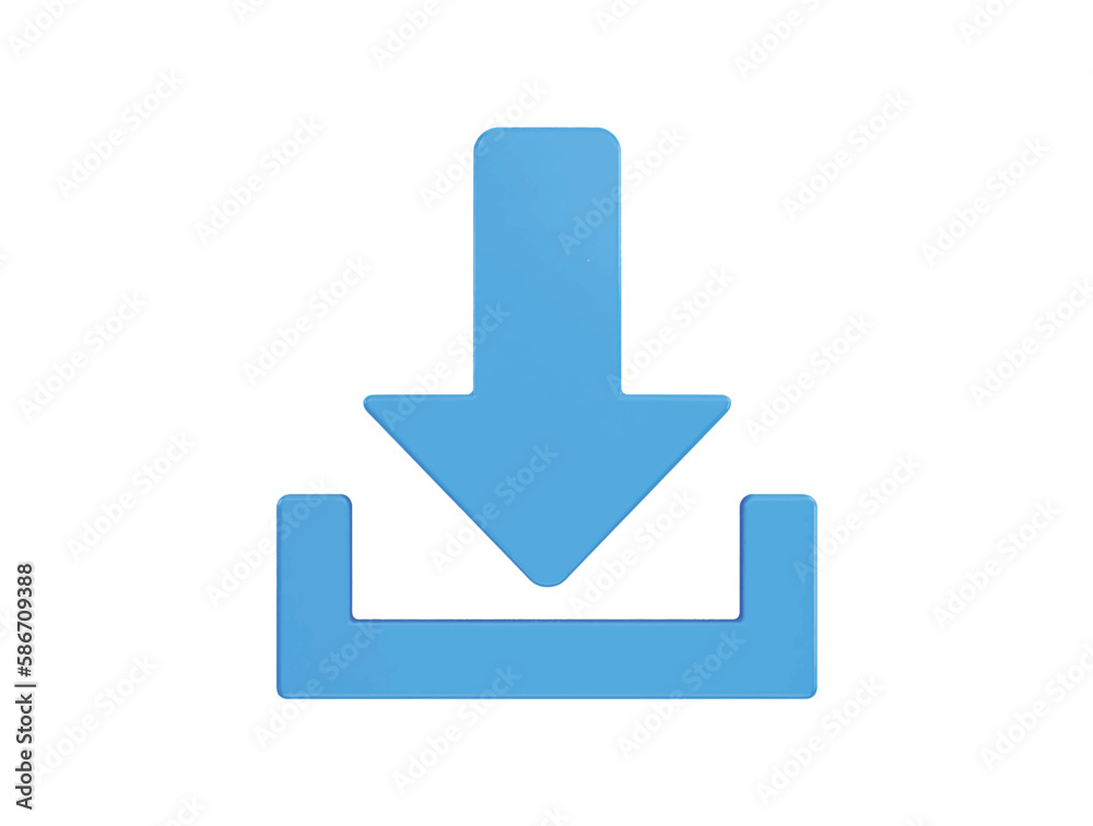 download icon 3d rendering vector illustration download icon 3d rendering vector illustration
