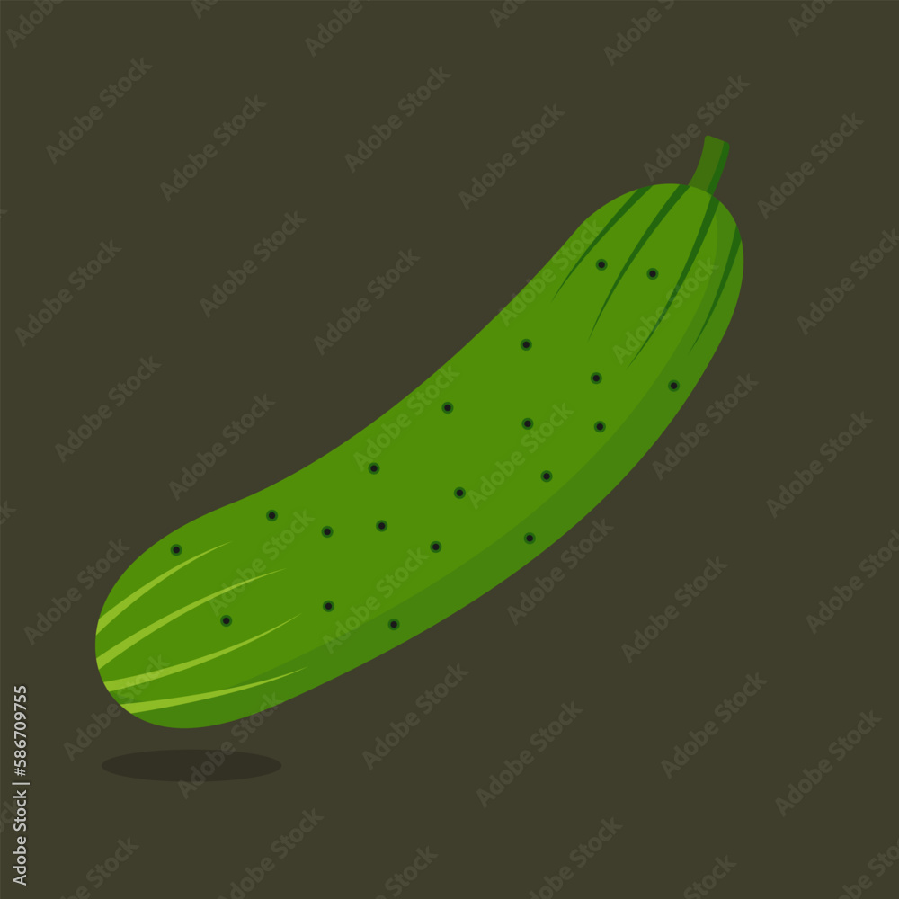 Realistic Cucumber isolated on green background. Realistic Cucumber isolated on green background.