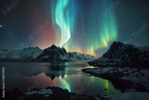 Magisches Polarlicht - Grüne Lichter am Nachthimmel