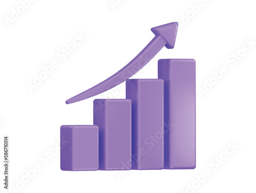 Free Download business grow bar chart icon illustration transparent element - GFXLoad
