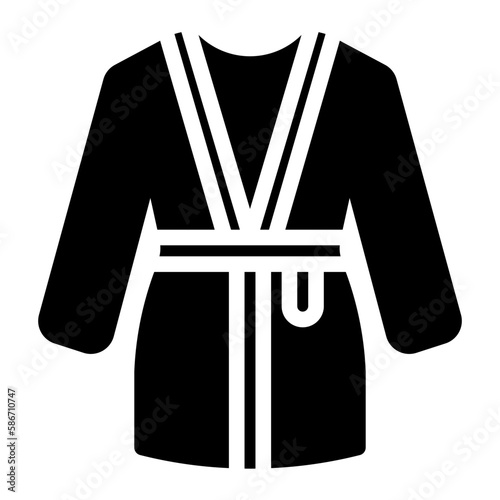 bath robe glyph icon