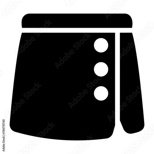 midi skirt glyph icon