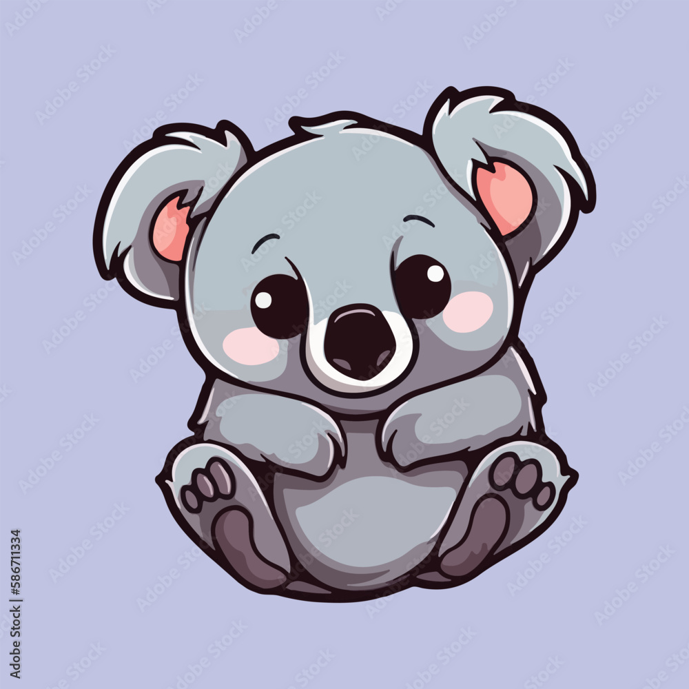 Baby Koala Art, Adorable Illustrated Marsupial