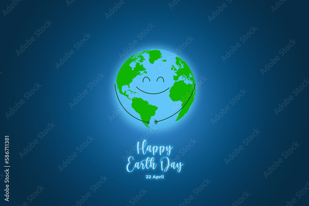 Earth day logo design. Happy Earth Day, 22 April. World map background vector illustration.
Earth day logo design. Happy Earth Day, 22 April. World map background vector illustration.
