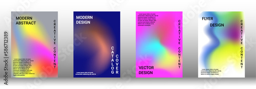 Artistic covers design. Creative fluid colors backgrounds. Set of abstract covers