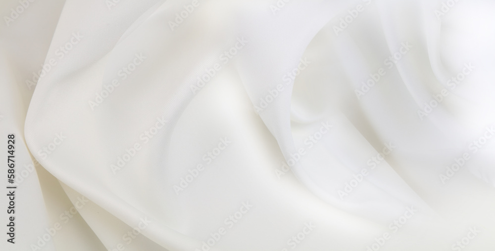 White silk fabric White silk fabric
