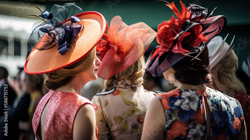 woman in hat at ascot racecourse photo