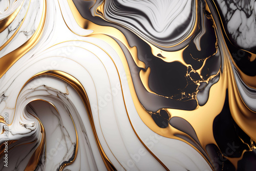 Fototapeta Naklejka Na Ścianę i Meble -  Liquid marble texture, abstract background, image created with AI