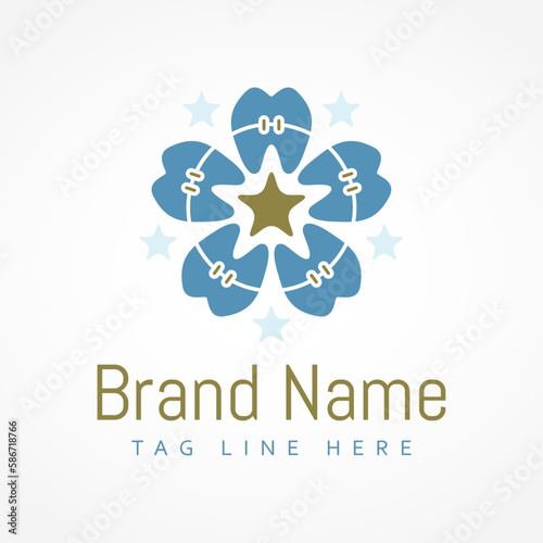 Teeth Braces Star Dental Logo