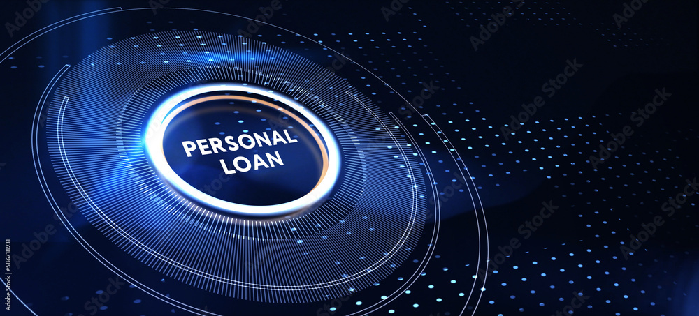 Business, Technology, Internet and network concept. Loan personal finance. 3d illustration Business, Technology, Internet and network concept. Loan personal finance. 3d illustration