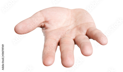 Holding/giving/asking/suggesting or greeting hand, cut out