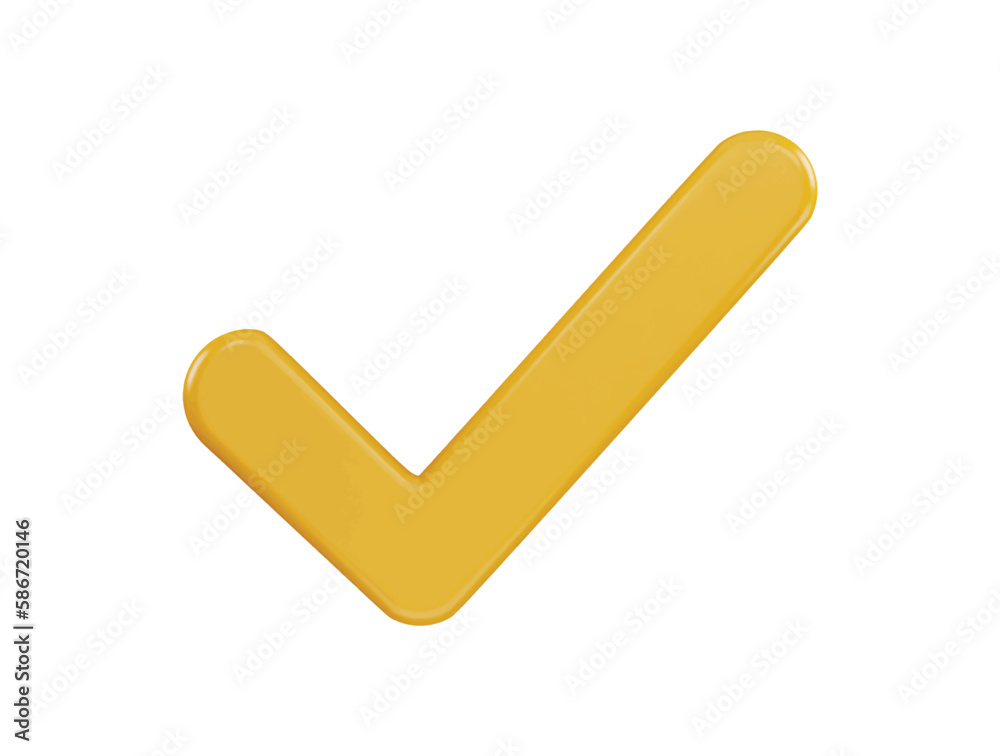check mark icon 3d rendering vector illustration check mark icon 3d rendering vector illustration