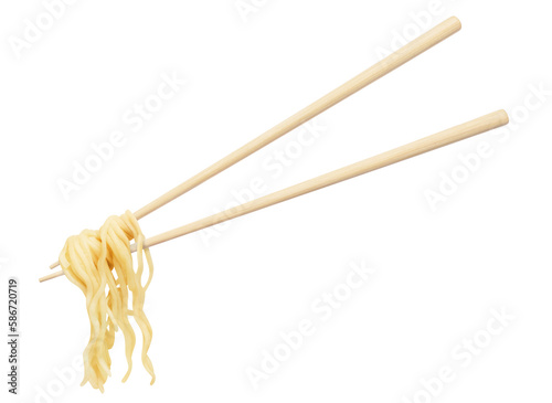Tela Wooden chopsticks with tasty noodles, cut out