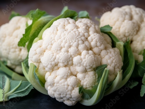 cauliflower on a table