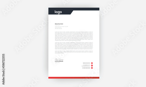 Simple creative modern letter head templates for your project design, Vector illustration,A4 size