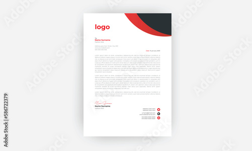 Simple creative modern letter head templates for your project design, Vector illustration,A4 size