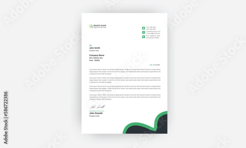 Simple creative modern letter head templates for your project design, Vector illustration,A4 size