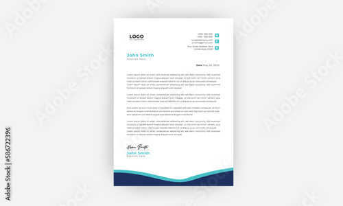 Simple creative modern letter head templates for your project design, Vector illustration,A4 size