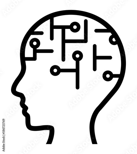 横顔と頭の回路