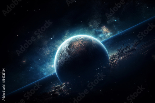planet in space  ai generative