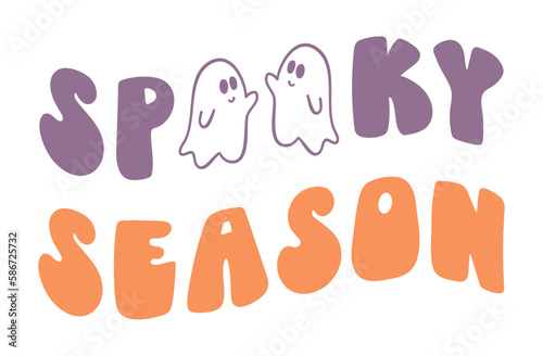 Spooky Season, Cute Retro Halloween Design, Retro Halloween Poster.