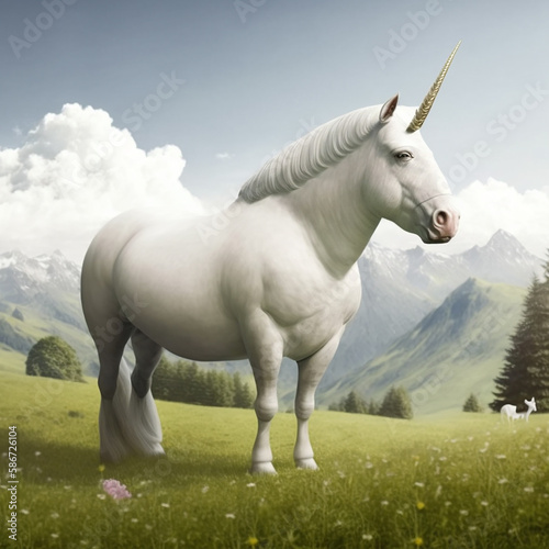 white unicorn on field © Andrii Yablonskyi