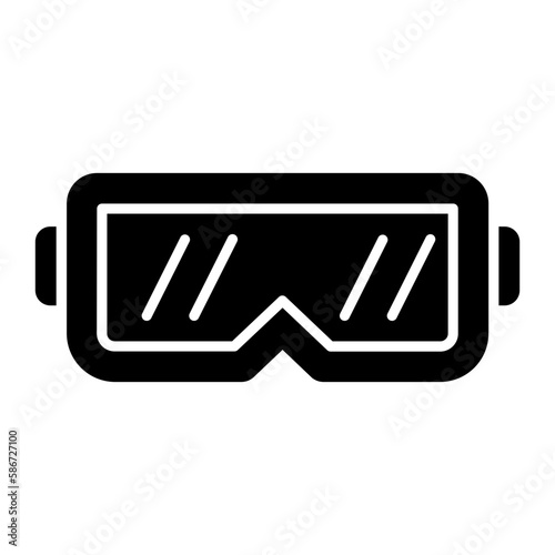 Ski Goggles Glyph Icon