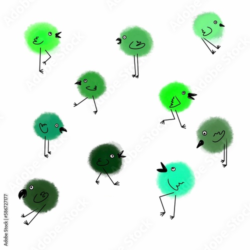 set green chickens 