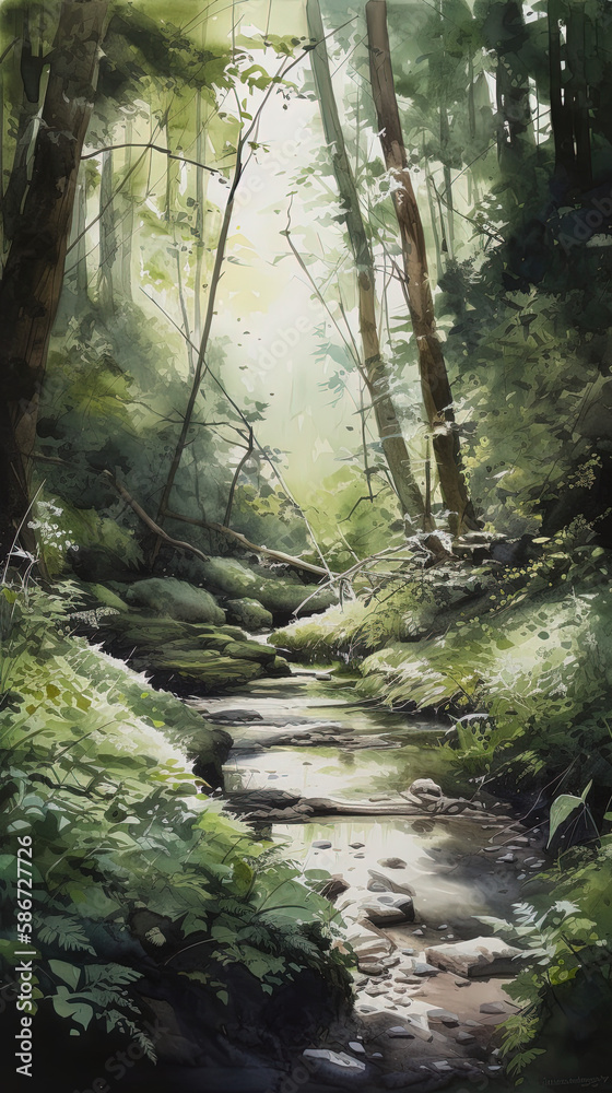 Obraz premium morning in the forest