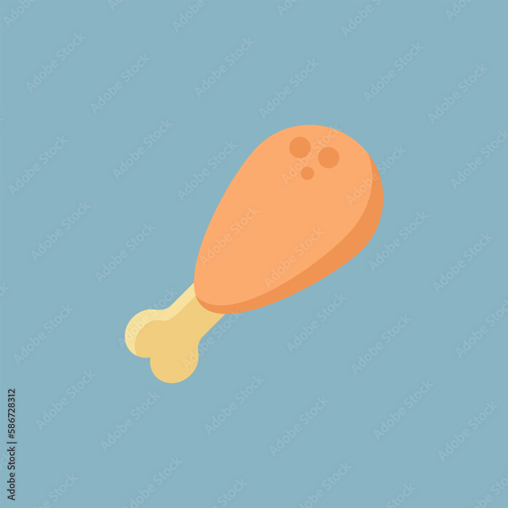 Vector illustration of fried chicken icon, fried legs, chicken food, deep fried chicken. Vector illustration of fried chicken icon, fried legs, chicken food, deep fried chicken.