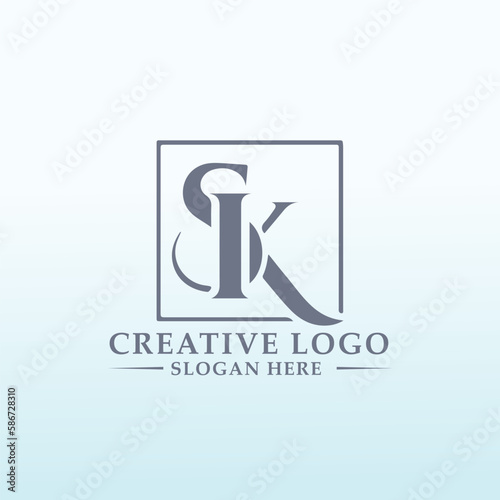 looking for a creative logo for letter SK