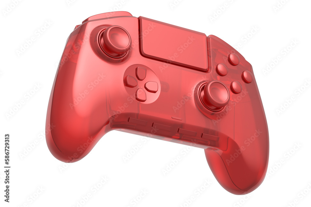Realistic video game joystick in trendy style glassmorphism or frosted glass Realistic video game joystick in trendy style glassmorphism or frosted glass