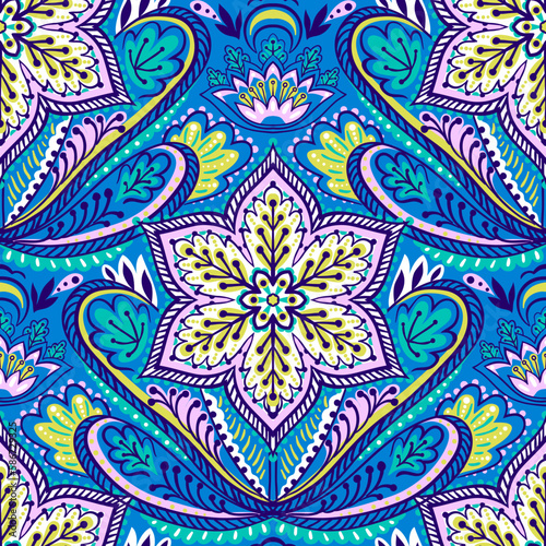 Paisley damask flower