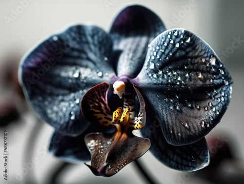 Black Orchid Blossom - Generative ai