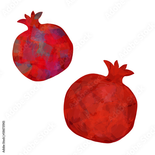 pomegranate with texture