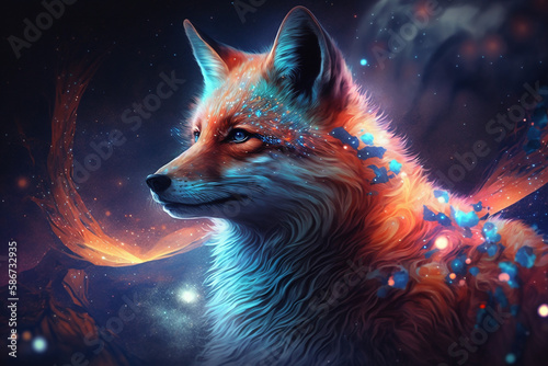 Spirit Animal - Fox, Generative AI © Kadek