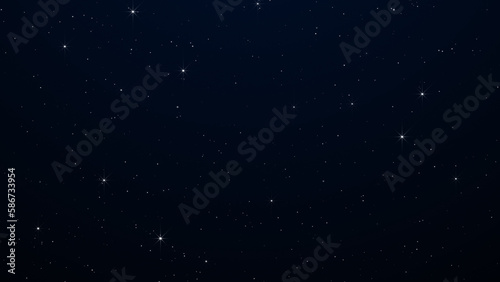 Night starry skies with twinkling or blinking stars background. Space backdrop