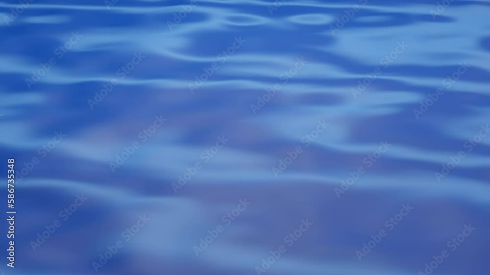 Looping abstract animation with blue wave patterns - 3D render