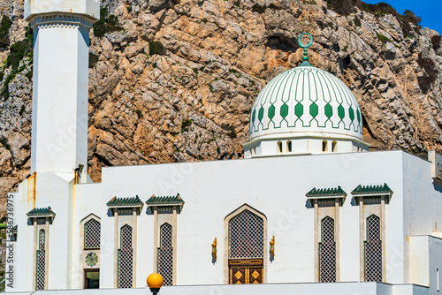 Ibrahim-al-Ibrahim Mosque also known as the King Fahd bin Abdulaziz al-Saud Mosque in Gibraltar, UK