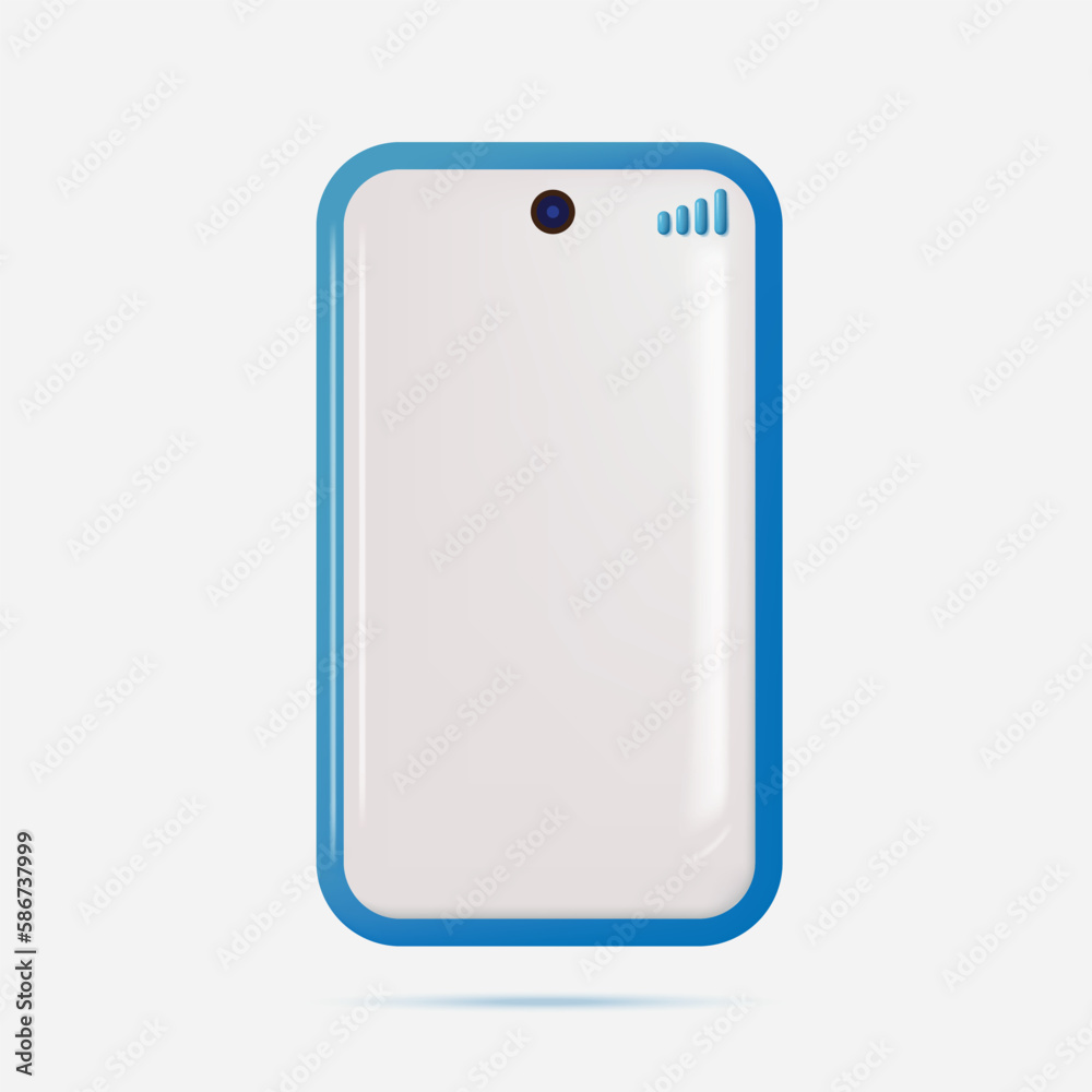3d Realistic blue smart phone. Vector 3d Realistic blue smart phone. Vector