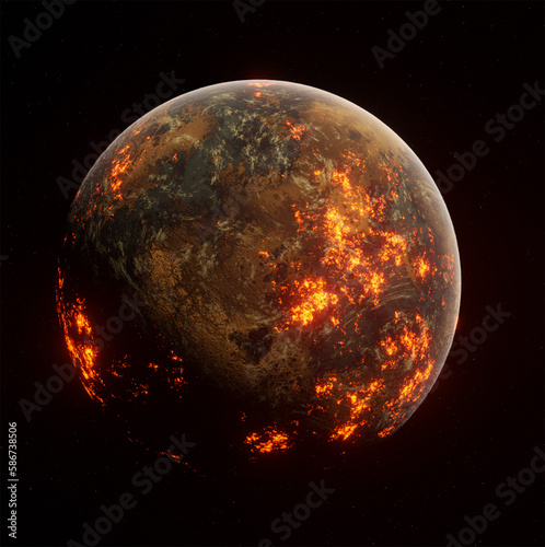 Fototapeta Naklejka Na Ścianę i Meble -  Planet, space, 3d illustration, 3d rendering	