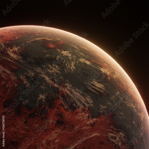 Planet, space, 3d illustration, 3d rendering	