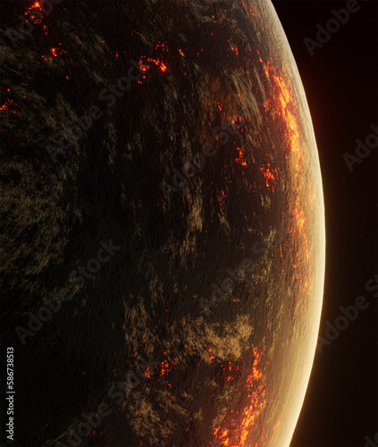 Planet, space, 3d illustration, 3d rendering	