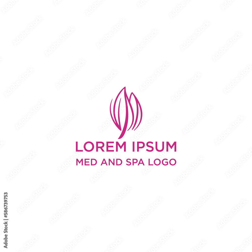 med spa logo design vector illustration