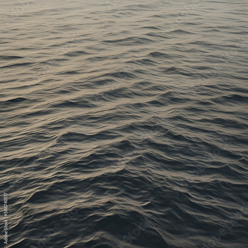 ripples on the water - Ocean landscape - Ocean calm waves background for design - Generative AI