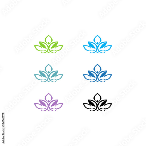 people   nature balance  eco lifestyle concept vector icon