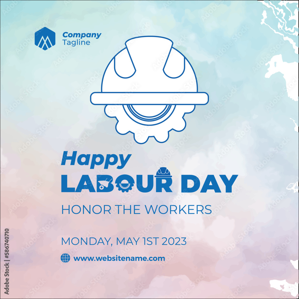 Naklejka premium happy international poster template design