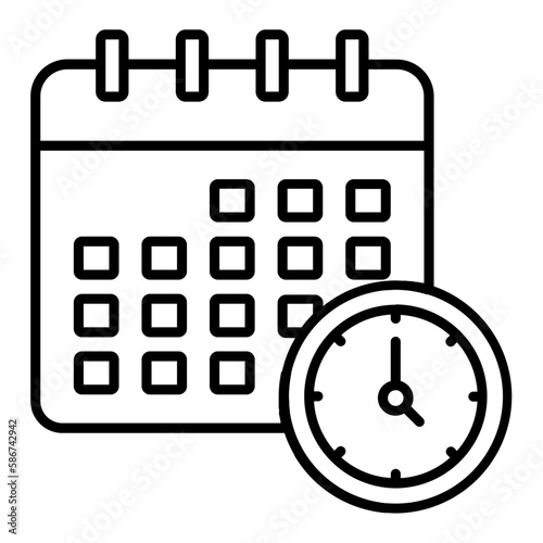 Deadline Outline Icon