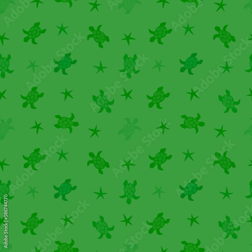 Animals cartoon seamless turtle and water ocean waves pattern for wrapping paper and linens and fabrics