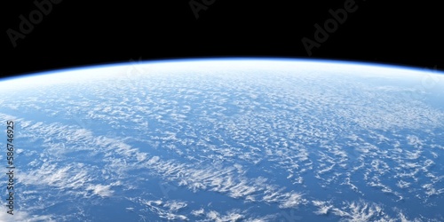 Fototapeta Naklejka Na Ścianę i Meble -  Realistic planet earth in blue and black colors